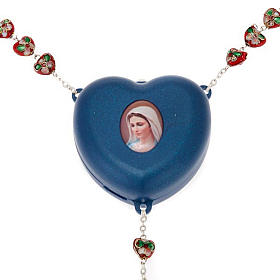 Electronic rosary center piece heart shaped