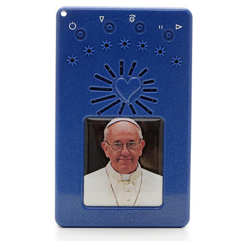 Rosario Elettronico Papa Francesco blu Coroncina 1