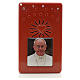 Electronic red rosary with litanies and image of Pope Francis s1