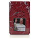 Electronic rosary in marbled red with Pope Francis saying hello with chaplet of the divine mercy s1
