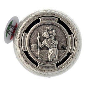 Talking adhesive plate with Saint Christopher prayer