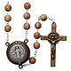 Rosary in light wood with speaker, prayer of Saint Benedict in French s1