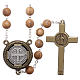 Rosary in light wood with speaker, prayer of Saint Benedict in French s2