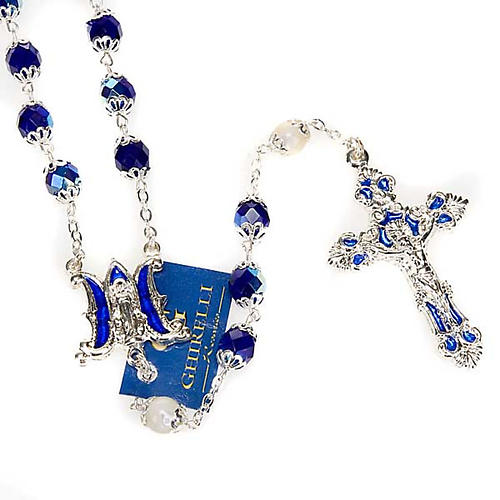 Ghirelli rosary blue and mother-of-pearl beads 1