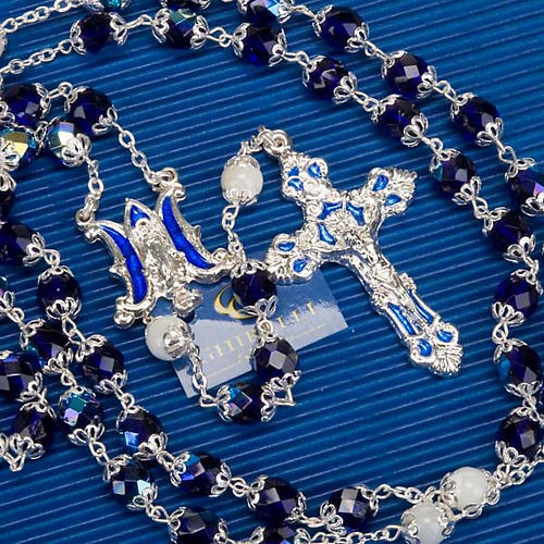 Ghirelli rosary blue and mother-of-pearl beads 4