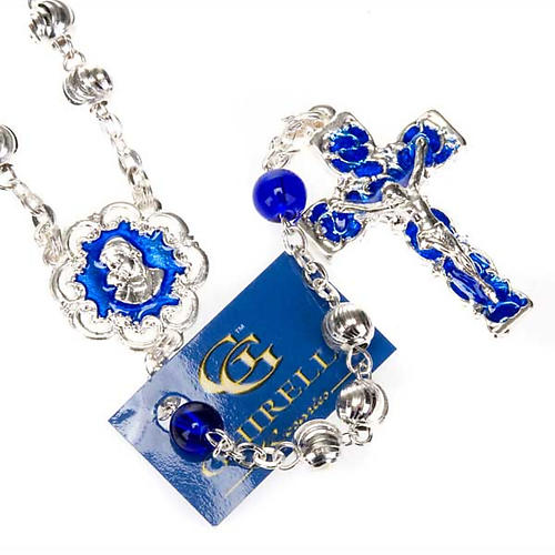 Ghirelli rosary blue and silver beads 1