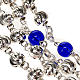 Ghirelli rosary blue and silver beads s5