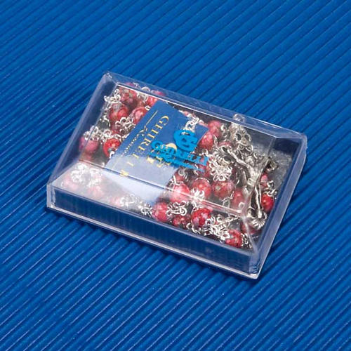 Rosenkranz Ghirelli Glas rot dekoriert 5