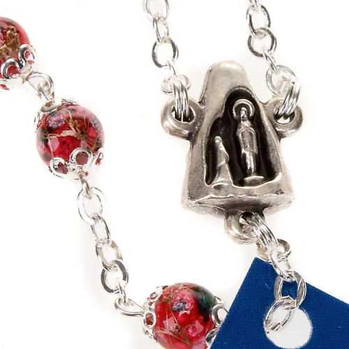 Ghirelli red glass rosary 4