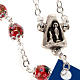 Ghirelli red glass rosary s4