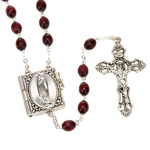 Ghirelli rosary with inlayed wood beads 1