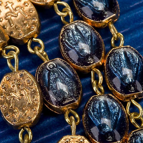Ghirelli golden rosary blue medal beads 2