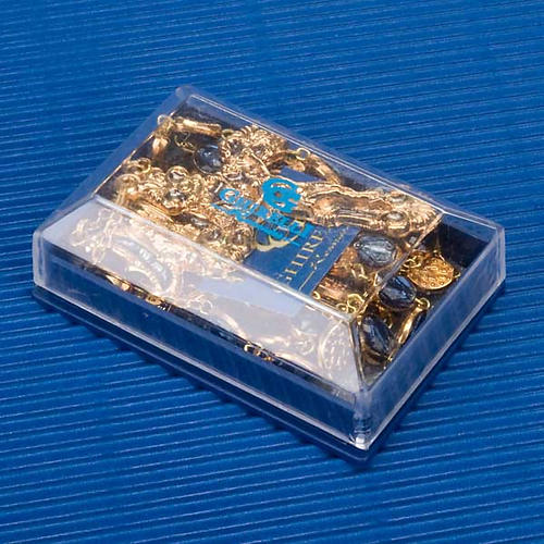 Ghirelli golden rosary blue medal beads 3