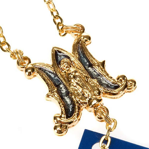 Ghirelli golden rosary blue medal beads 4