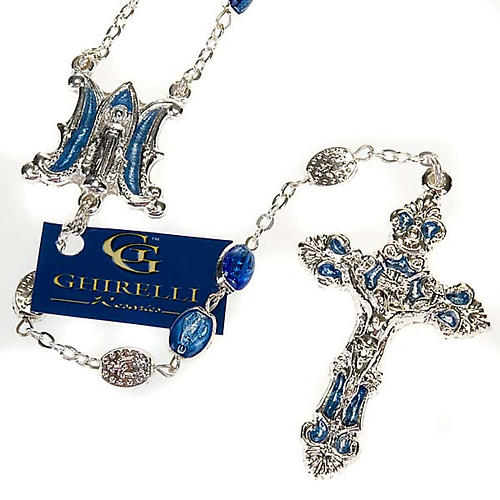 Ghirelli rosary blue medal beads 1
