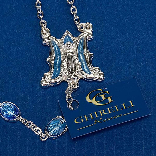 Ghirelli rosary blue medal beads 4