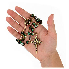 Ghirelli rosary Christmas with Bohemia glass 8 mm