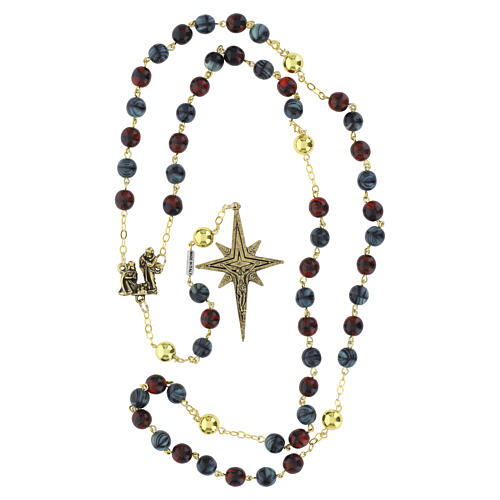 Ghirelli rosary Christmas with Bohemia glass 8 mm 4