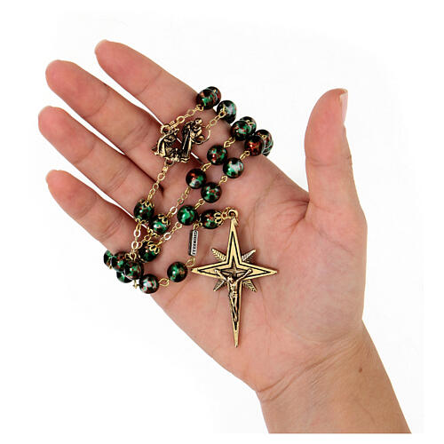 Ghirelli rosary Christmas with Bohemia glass 8 mm 2