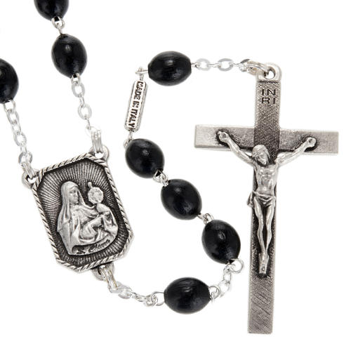 Ghirelli rosary St. Clare and St. Francis wood 8x6 mm 1