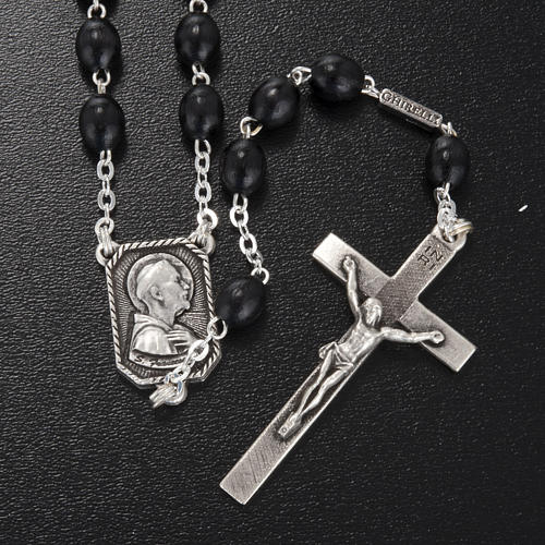 Ghirelli rosary St. Clare and St. Francis wood 8x6 mm 2