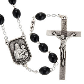 Ghirelli rosary St. Clare and St. Francis wood 8x6 mm
