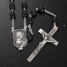 Ghirelli rosary St. Clare and St. Francis wood 8x6 mm