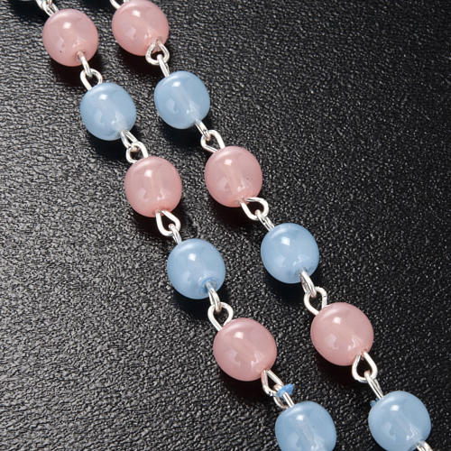 Rosario Ghirelli vetro Bohemia rosa azzurro 6 mm 4
