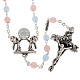 Ghirelli rosary with Bohemia glass pink and light blue 6 mm s1