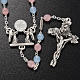 Ghirelli rosary with Bohemia glass pink and light blue 6 mm s2