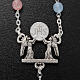 Ghirelli rosary with Bohemia glass pink and light blue 6 mm s3