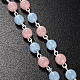 Ghirelli rosary with Bohemia glass pink and light blue 6 mm s4