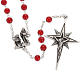 Ghirelli rosary Nativity and Bethlehem Star in red glass 6 mm s1