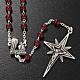 Ghirelli rosary Nativity and Bethlehem Star in red glass 6 mm s2