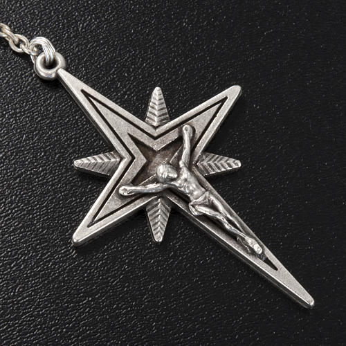 Rosario Ghirelli Natività e stella vetro rosso 6 mm 4