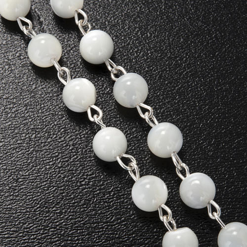 Ghirelli rosary with Divine Mercy in mother pearl 6 mm 4