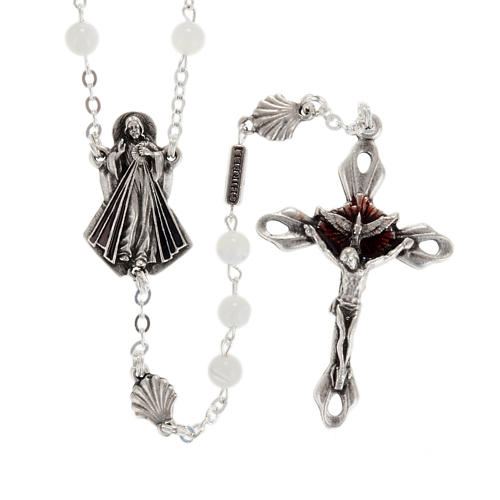 Ghirelli rosary with Divine Mercy in mother pearl 6 mm 6