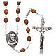 Ghirelli rosary with Padre Pio wood 5x7 mm s1
