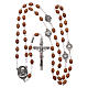 Ghirelli rosary with Padre Pio wood 5x7 mm s4