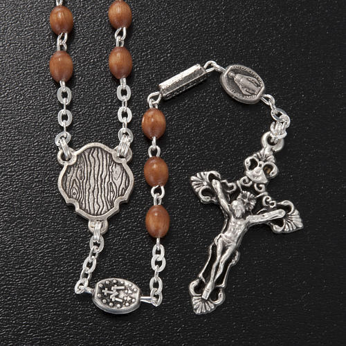 Ghirelli rosary with St. Joseph wood 4x6 mm 2
