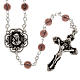 Ghirelli rosary with Virgin Lady and roses 6 mm s1