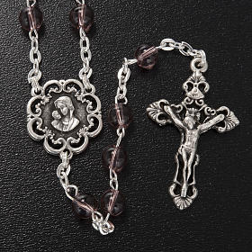 Ghirelli rosary with Virgin Lady and roses 6 mm