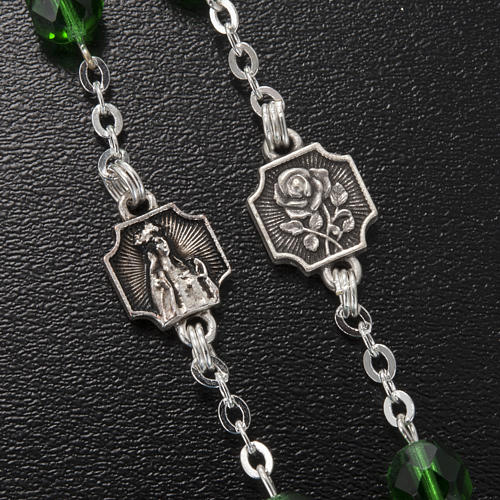 Ghirelli rosary Knock half-crystal green 7 mm 4