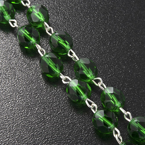 Ghirelli rosary Knock half-crystal green 7 mm 5