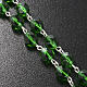 Ghirelli rosary Knock half-crystal green 7 mm s5