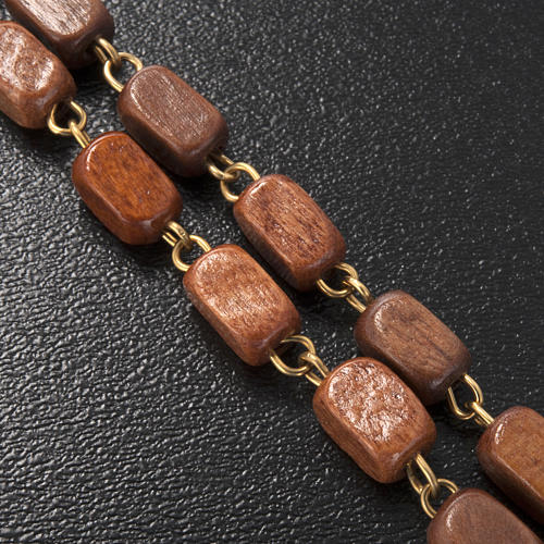Ghirelli rosary in golden wood 8x5mm 3