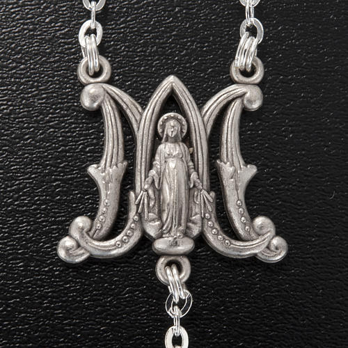 Rosario Ghirelli de latón con el símbolo mariano 6 3