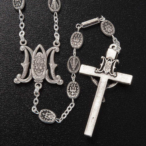 Rosario Ghirelli ottone simbolo mariano 6x8 mm 2