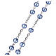 Ghirelli rosary beads light blue glass, roses 6mm s3