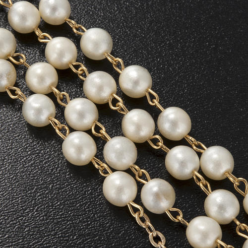 Terço Ghirelli Primeira Comunhão vidro branco 4